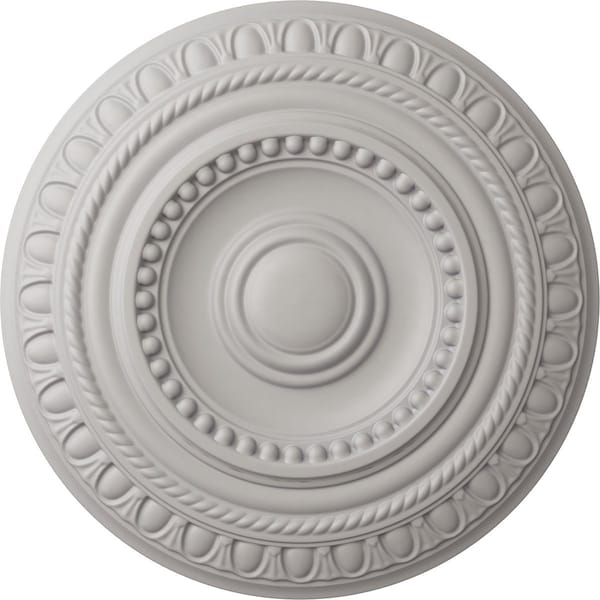 Ekena Millwork Artis Ceiling Medallion (Fits Canopies up to 6 7/8"), 15 3/4"OD x 1 3/8"P, Ultra Pure White CM15ARUWF - main